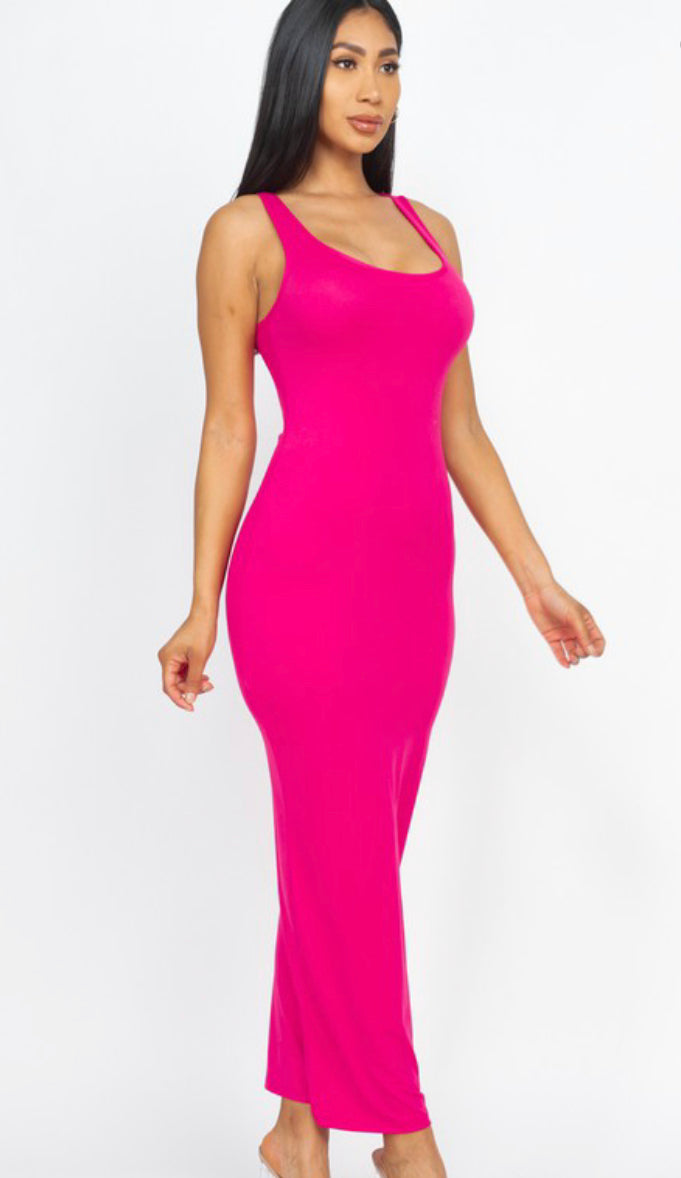strapless open back dress Long Tank Dress 3 colors – KillinCute